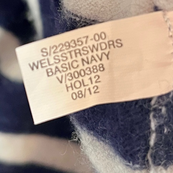 Banana Republic Navy Stripe Wool Cashmere Sweater Dress - Size M, Italian Fabric - Picture 4 of 5